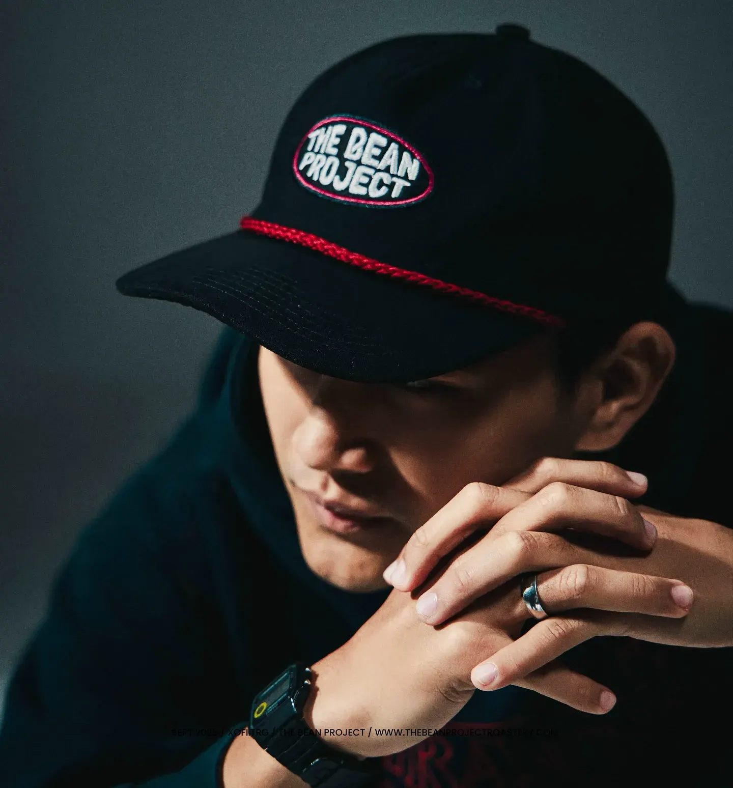 Black 5 panel cap with the TBP retro badge